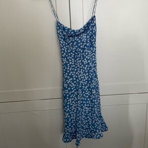 Zara Blue and White Floral Dress